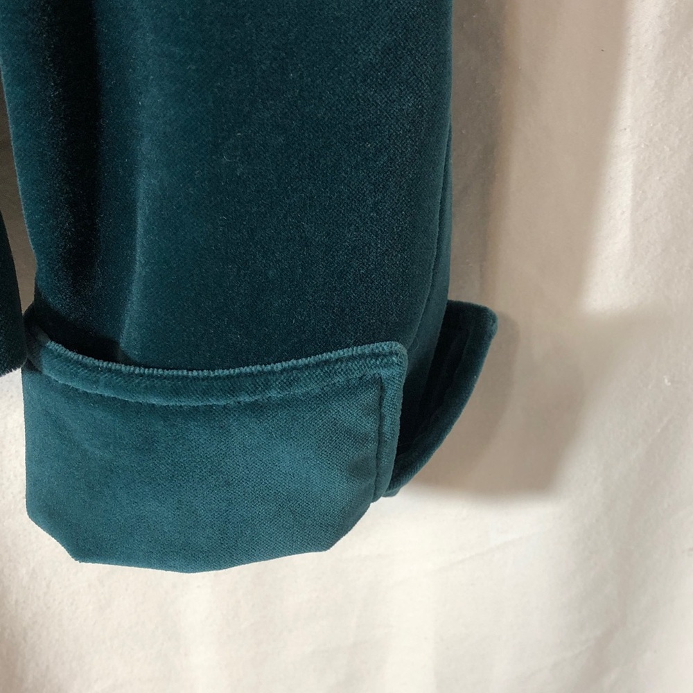 Akris *punto Women’s Deep Teal Velvet Blazer With Split Cuffs - Picture 6 of 11